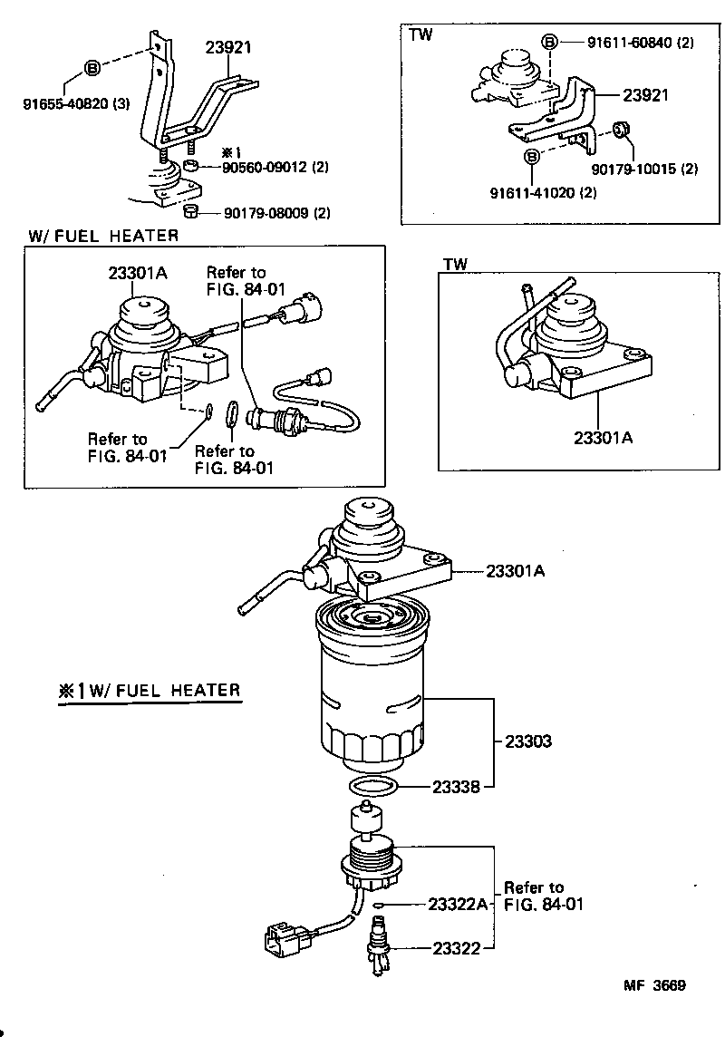 23301-54110 CAP ASSY, FUEL FILTER product image