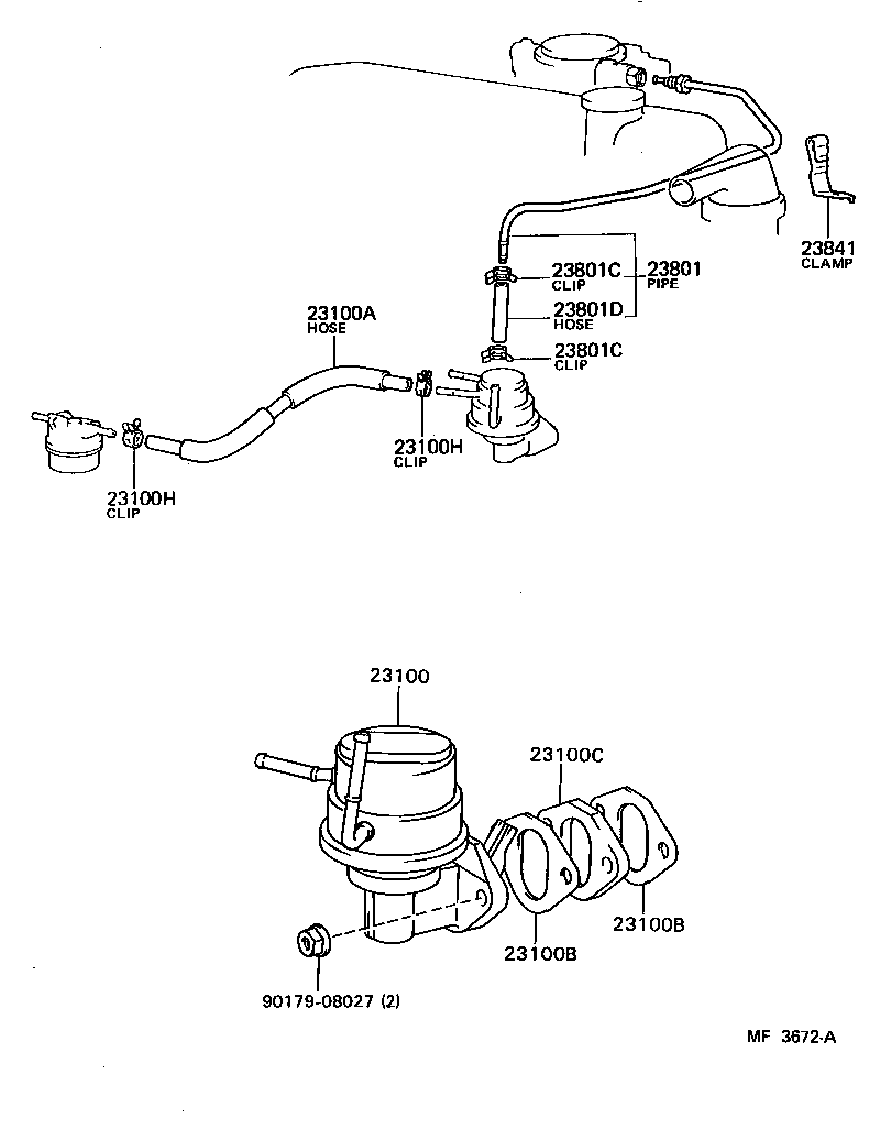 23801-13100 PIPE OR HOSE SUB-ASSY, CARBURETOR FUEL, NO.1 product image