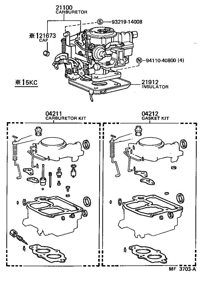 21100-13690 CARBURETOR ASSY product image