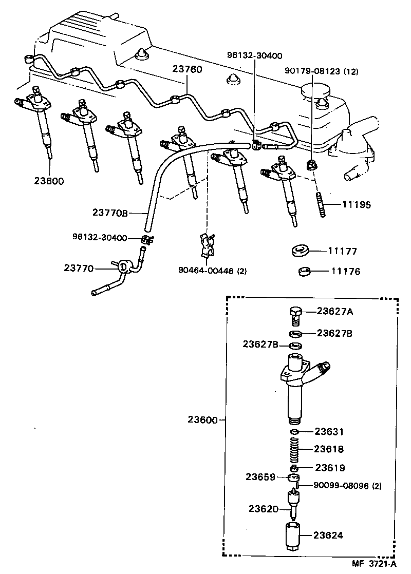 23600-17011 HOLDER & NOZZLE SET, NOZZLE product image