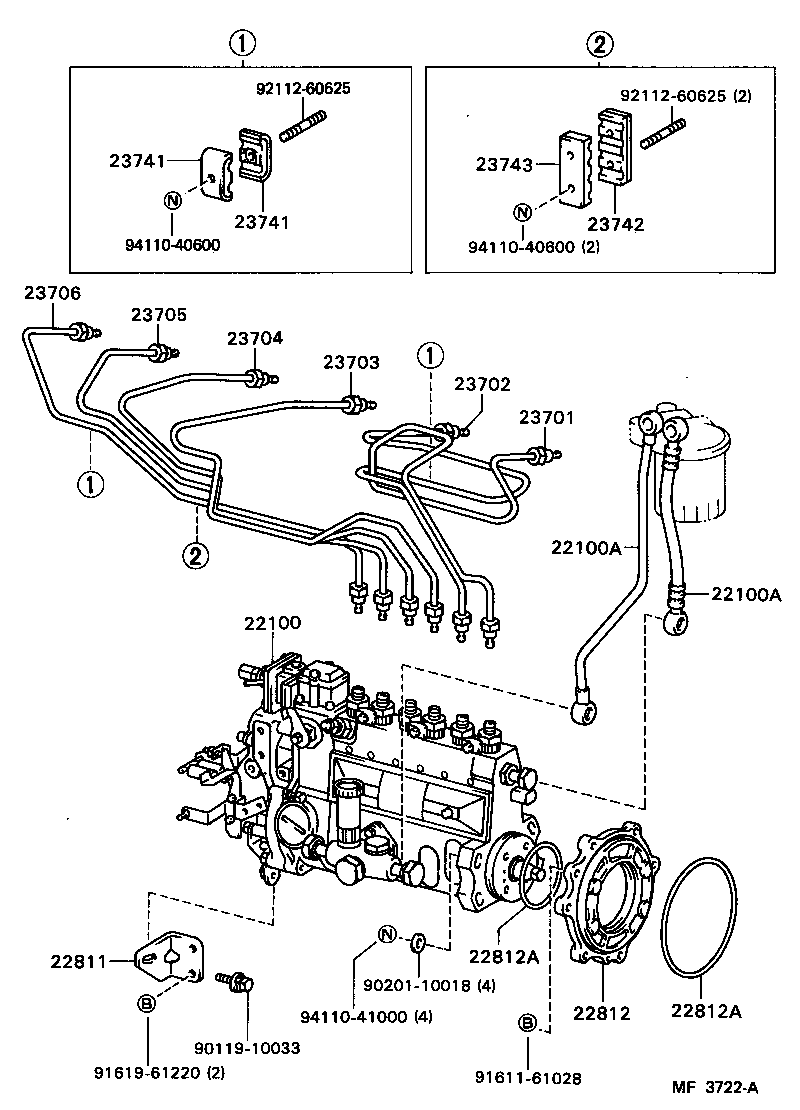 23906-68010 HOSE OR PIPE, FUEL(FOR INJECTION PUMP TO FUEL FILTER) product image