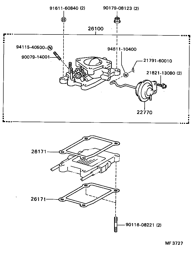 26171-68020 GASKET, VENTURI product image