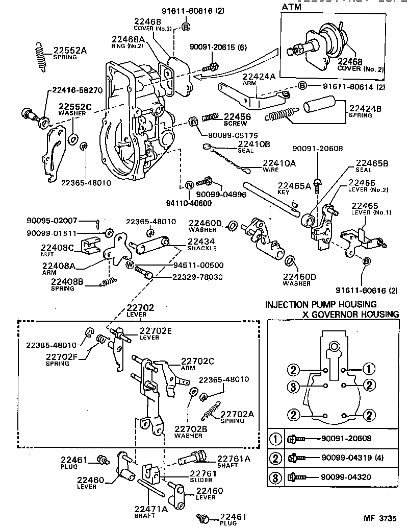 22013-58370 HOUSING SUB-ASSY, FULLROAD STOPPER product image