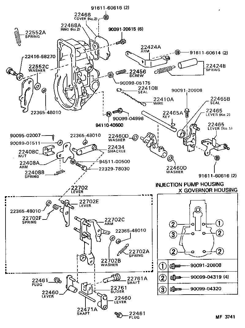 22017-58270 HOUSING SUB-ASSY, MECHANICAL GOVERNOR product image