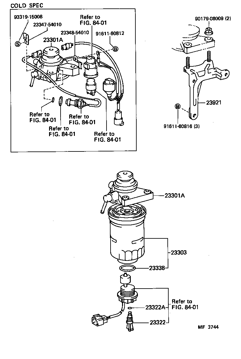 23300-35060 FILTER ASSY, FUEL product image