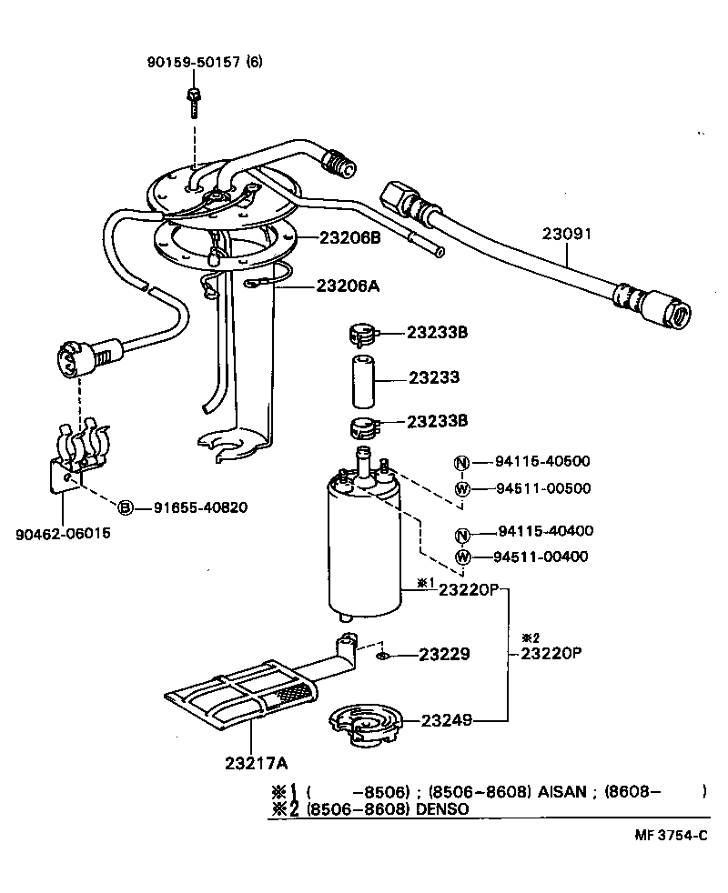 23091-74010 TUBE SUB-ASSY, FUEL PUMP product image