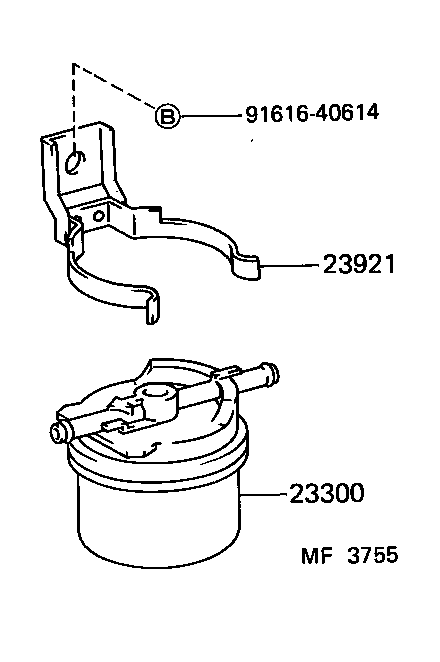 23301-64130 CAP ASSY, FUEL FILTER product image