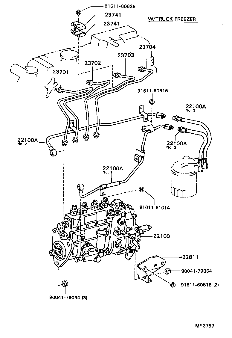 23906-56010 HOSE OR PIPE, FUEL(FOR INJECTION PUMP TO FUEL FILTER) product image