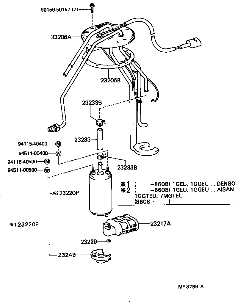 23209-70050 INJECTOR ASSY, FUEL product image