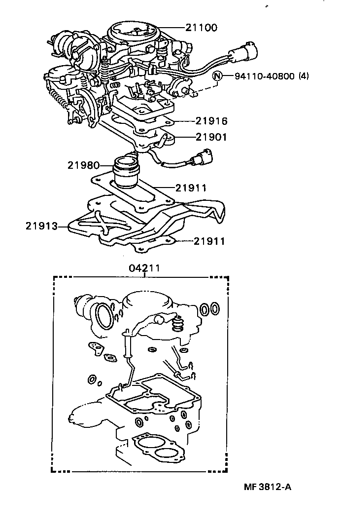04212-15100 GASKET KIT, CARBURETOR product image
