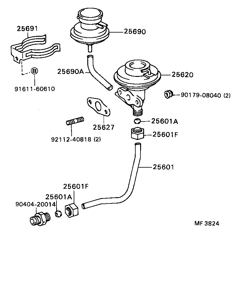 90402-22012 NUT, UNION, EGR PIPE, NO.1 product image