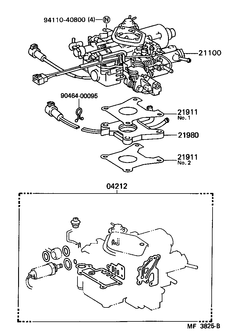 04212-11040 GASKET KIT, CARBURETOR product image