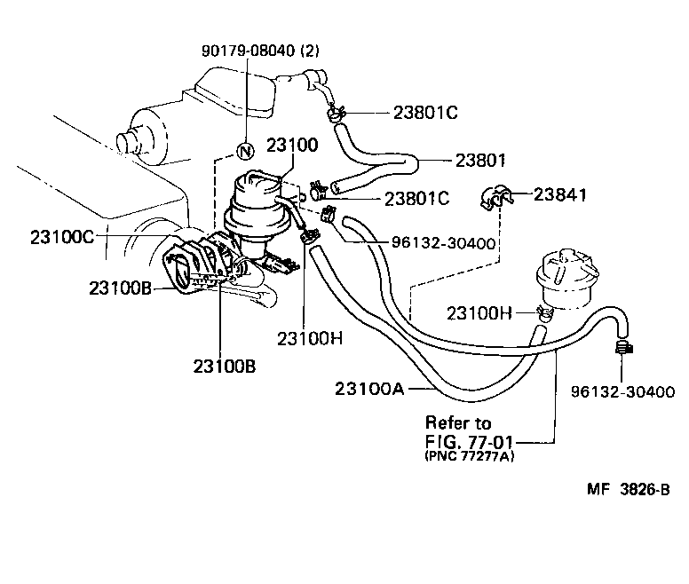 Toyota 23271-11090 HOSE, FUEL