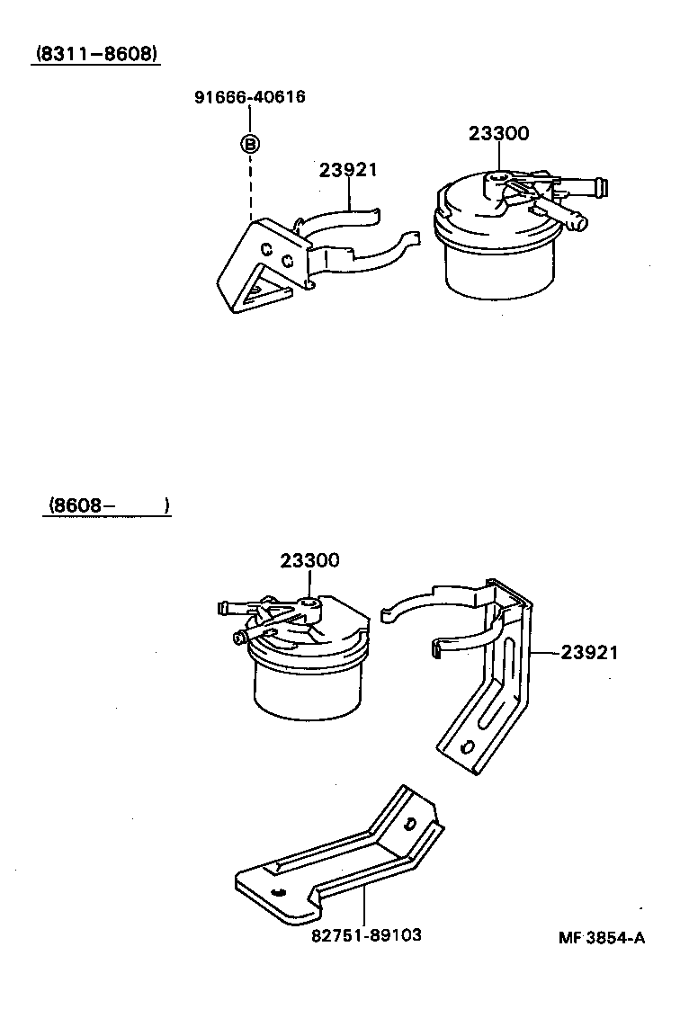 90929-01166 SUPPORT, FUEL FILTER product image
