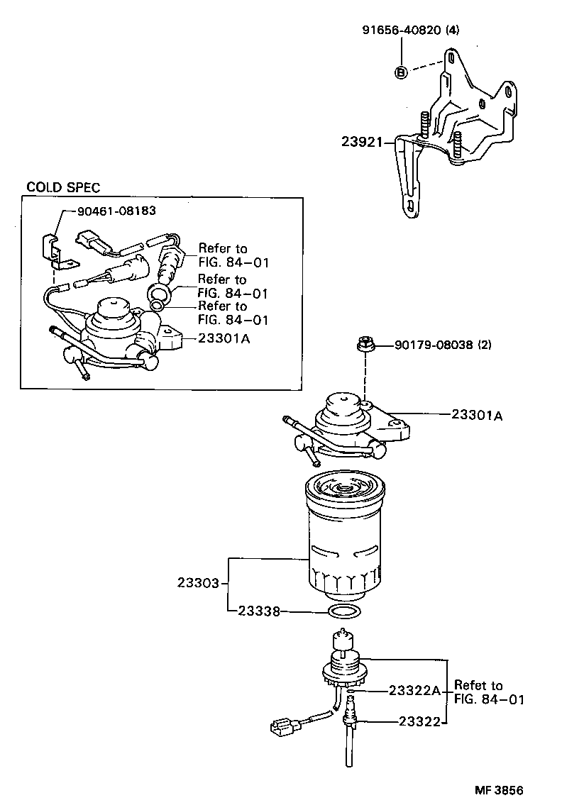 90929-01166 SUPPORT, FUEL FILTER product image