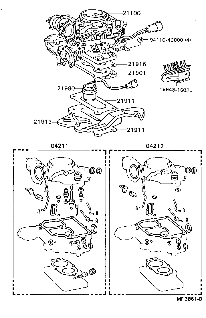 21100-63201 CARBURETOR ASSY product image