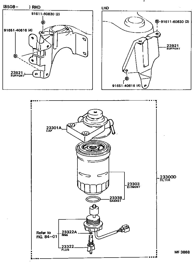23921-64010 SUPPORT, FUEL FILTER product image