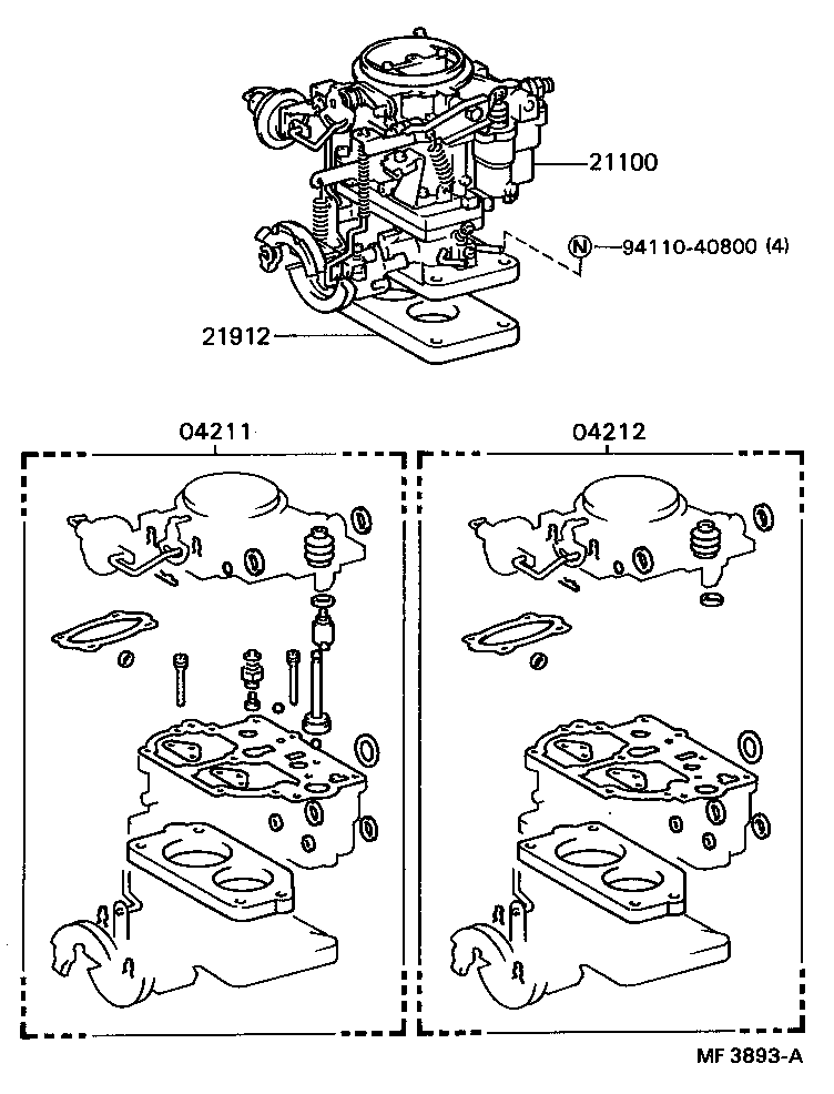 21100-35191 CARBURETOR ASSY product image