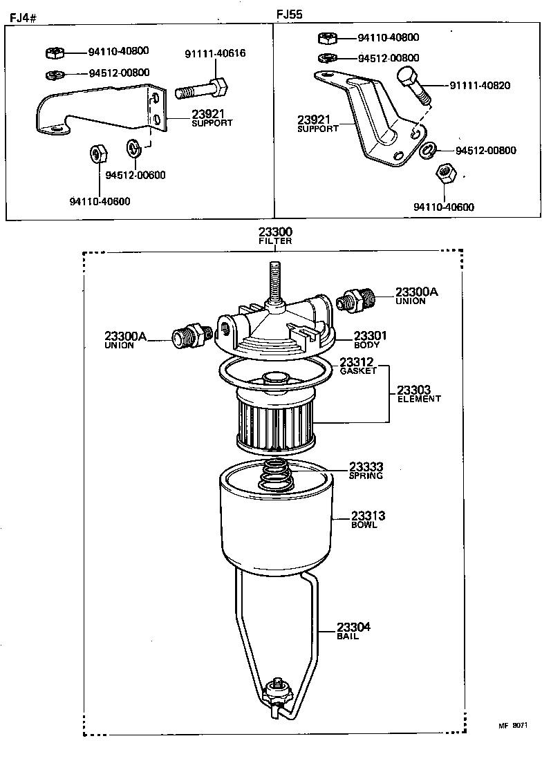 04234-48010 ELEMENT SUB-ASSY, FUEL FILTER product image