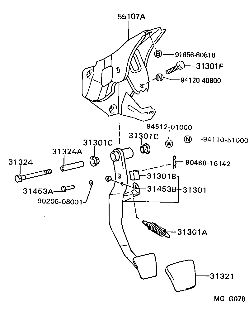 31481-16031 TUBE, CLUTCH MASTER CYLINDER TO FLEXIBLE HOSE product image
