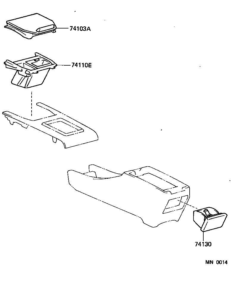 74103-32010 DOOR SUB-ASSY, FRONT ASH RECEPTACLE product image