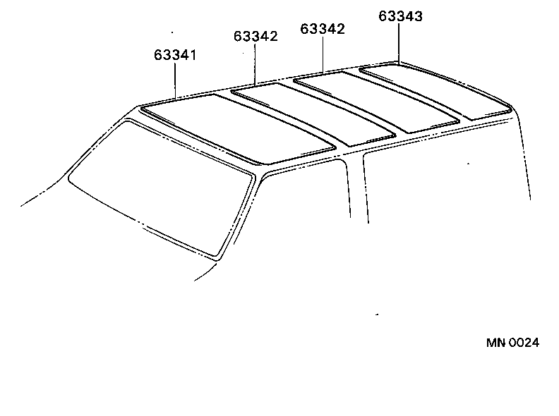 63341-90P80-03 PAD, ROOF SILENCER, NO.1 product image