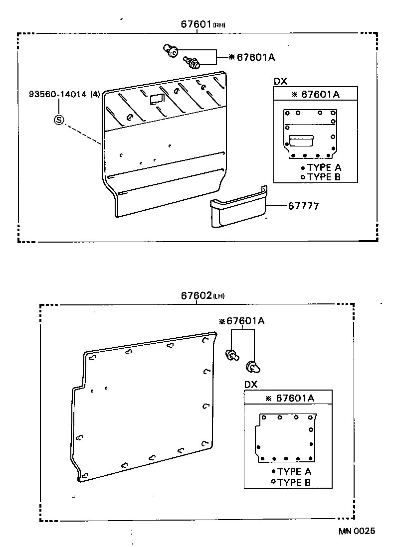 62367-90P80 CLIP, DOOR WINDOW GLASS product image