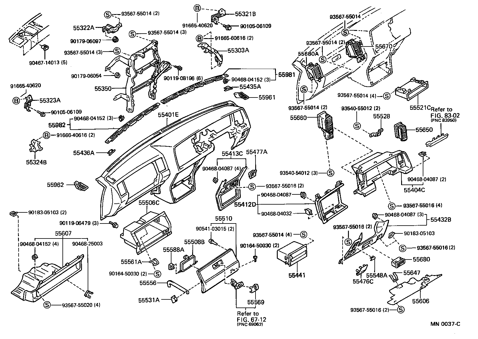 55321-30070 BRACKET, INSTRUMENT PANEL, NO.1 product image