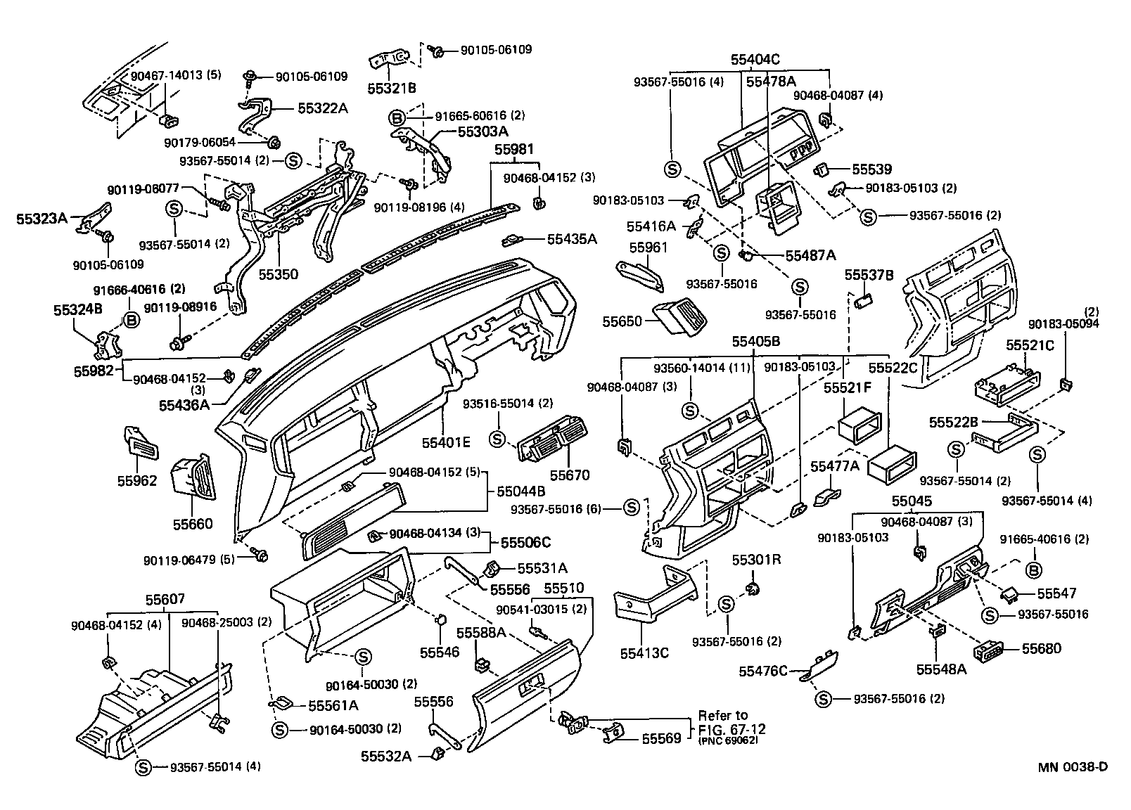 55321-30050 BRACKET, INSTRUMENT PANEL, NO.1 product image