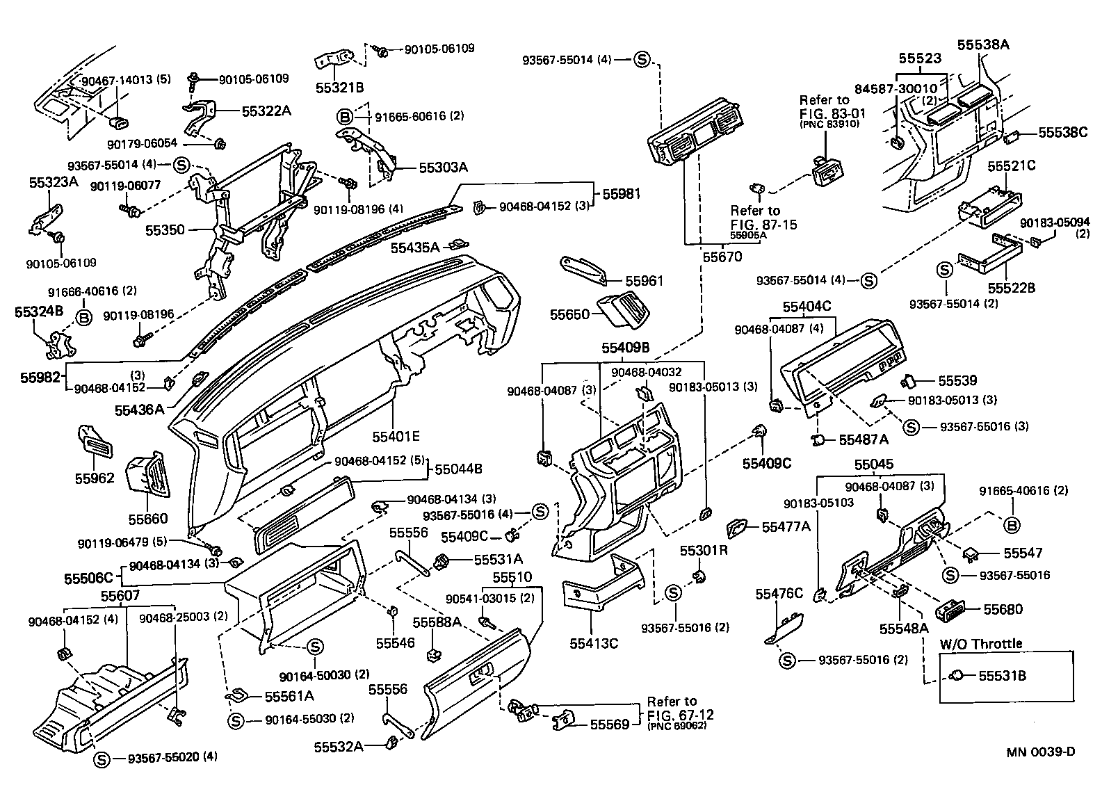 55321-30050 BRACKET, INSTRUMENT PANEL, NO.1 product image