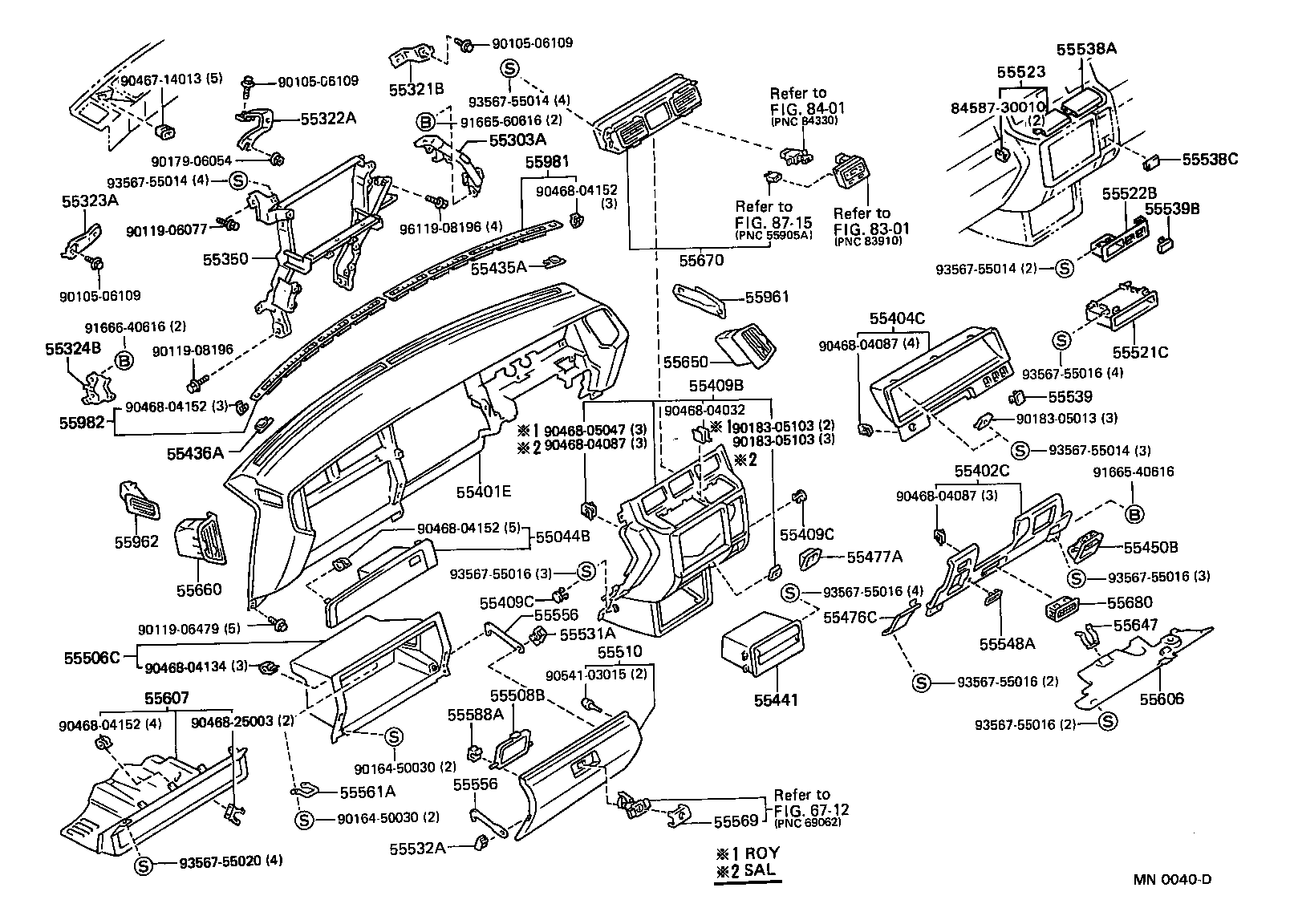 55321-30050 BRACKET, INSTRUMENT PANEL, NO.1 product image