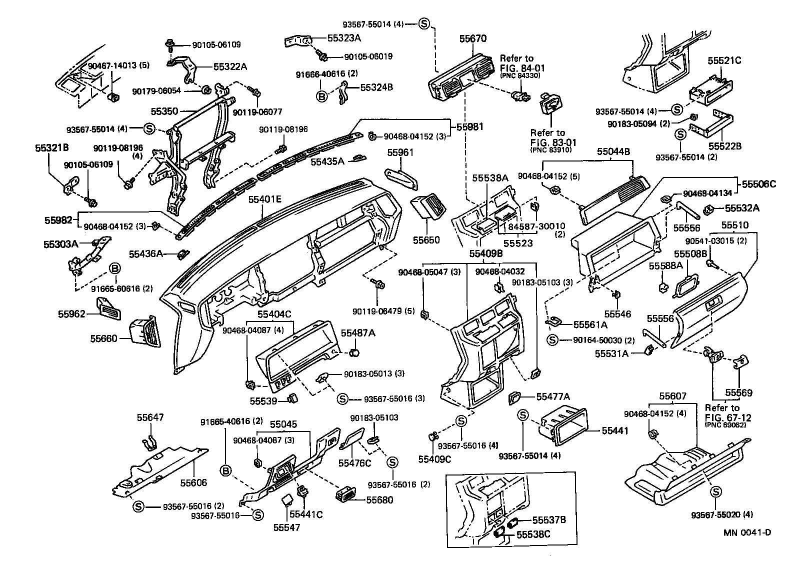 55321-30050 BRACKET, INSTRUMENT PANEL, NO.1 product image