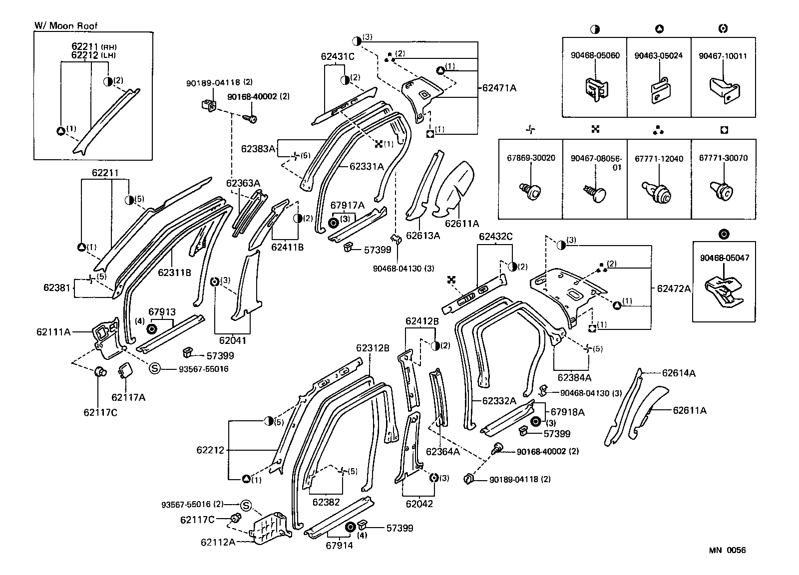 57399-24010 COVER, FRONT STEP HOLE product image