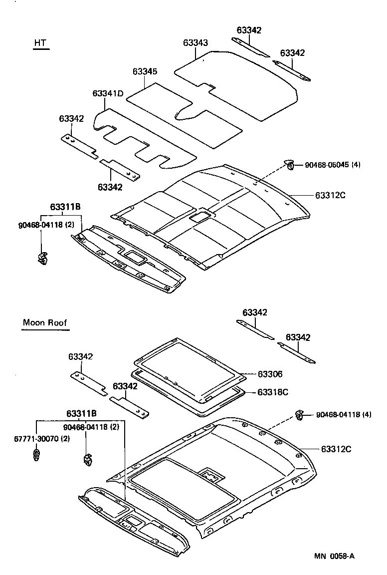 62475-91704 PAD, ROOF SIDE INNER GARNISH product image