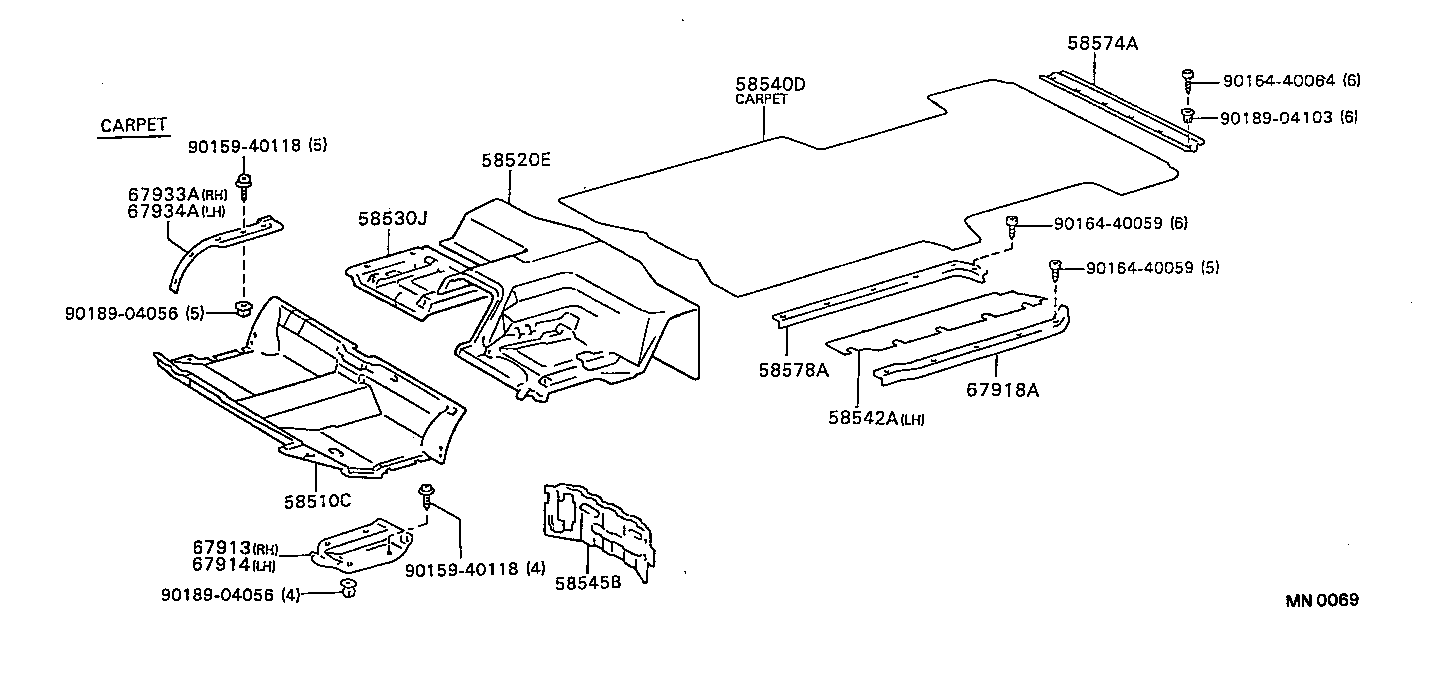 58415-87014 BOARD, REAR FLOOR, NO.1 product image