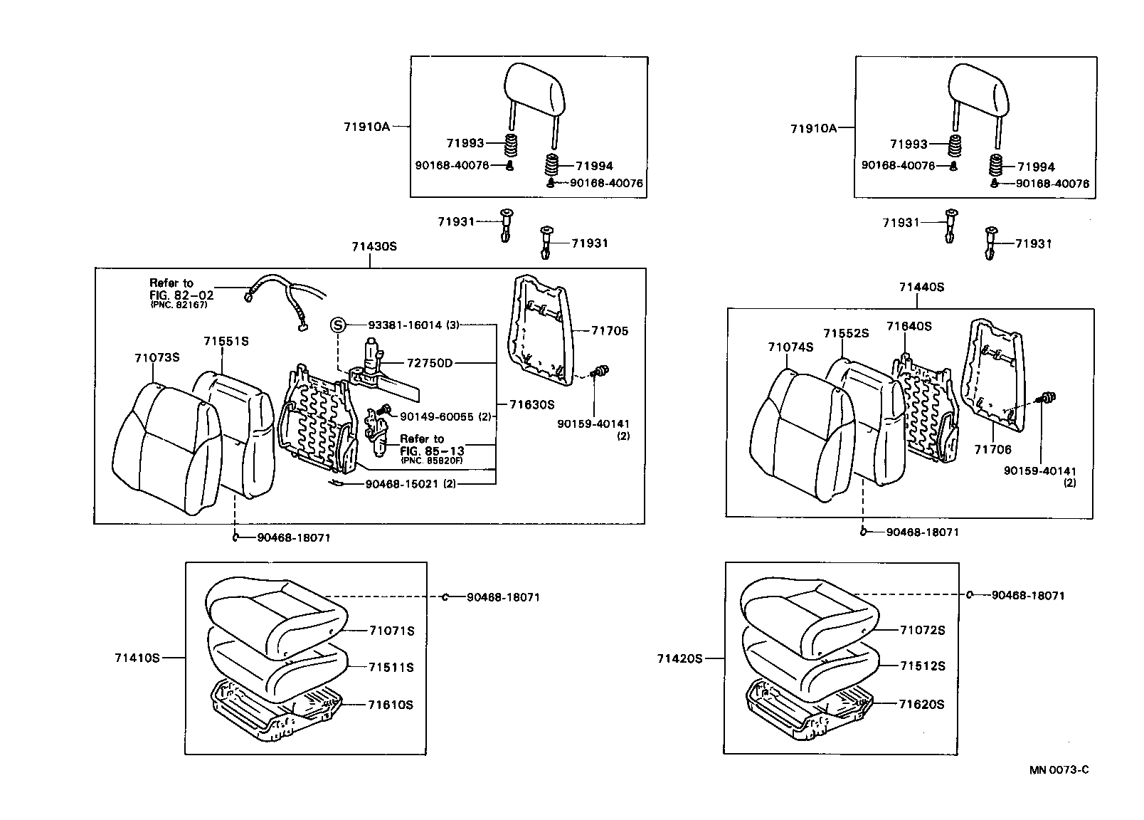 71511-20600 PAD, FRONT SEAT CUSHION, RH(FOR SEPARATE TYPE) product image