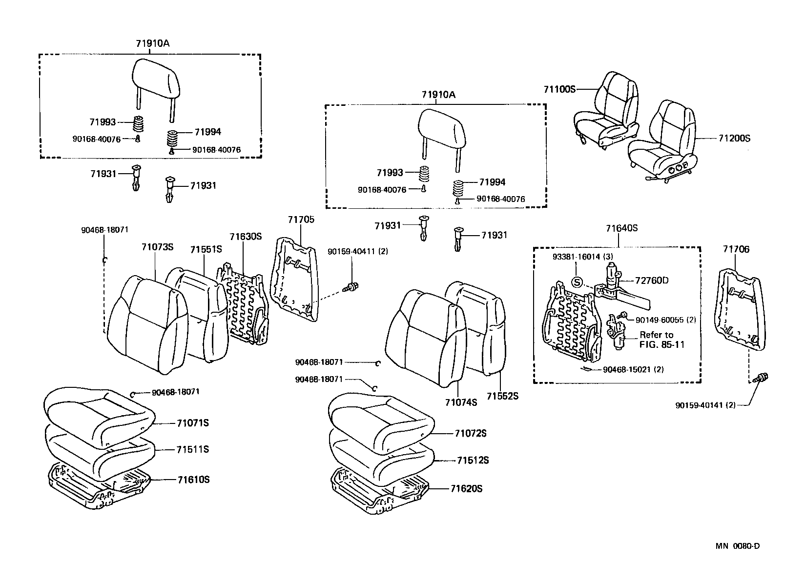 Toyota 71050-2B090-04 SEAT ASSY, FRONT RH
