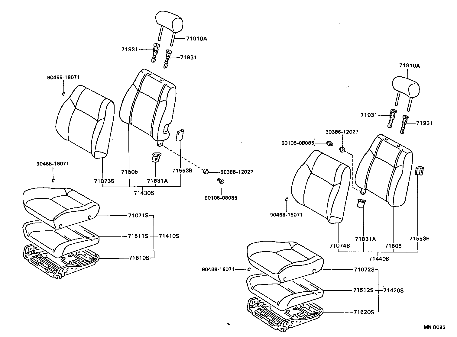 71812-20180-12 SHIELD, FRONT SEAT CUSHION, LH product image