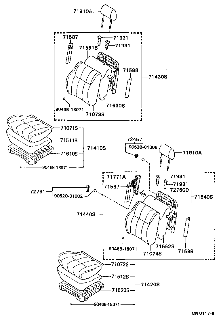 71461-89102 SPRING, REAR SEAT CUSHION product image