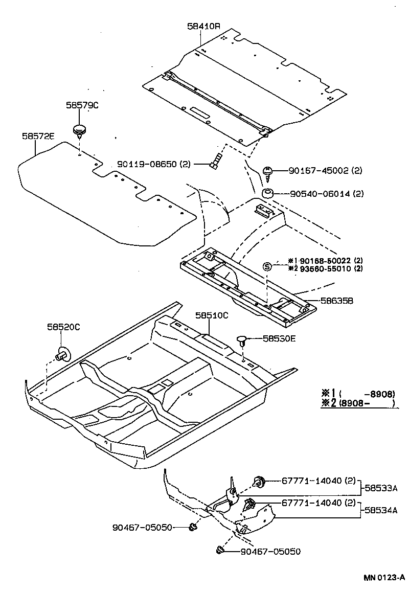 58581-13091-05 MAT ASSY, REAR FLOOR product image