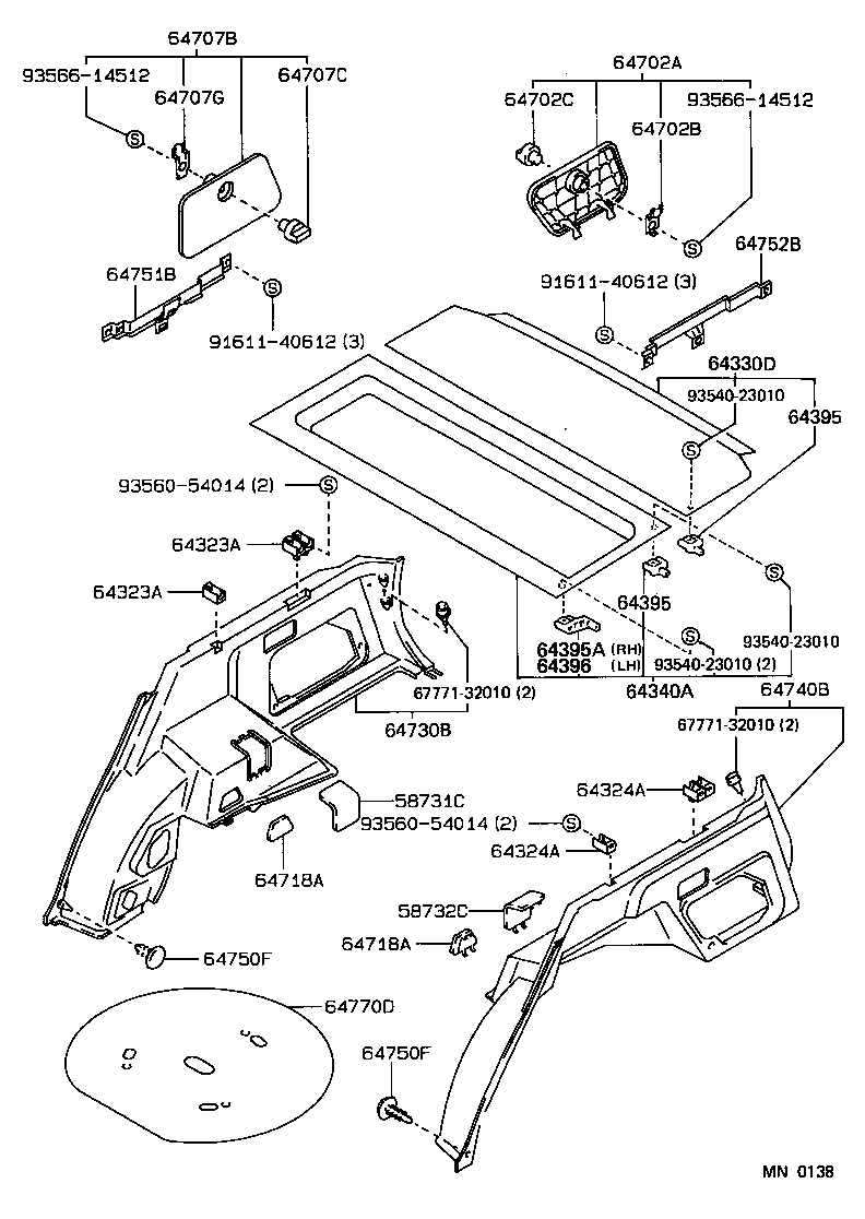 64718-12010-04 COVER, DECK TRIM SERVICE HOLE product image