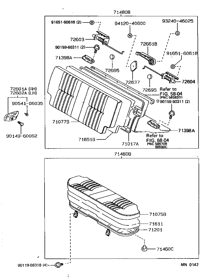 71480-1K210-04 BACK ASSY, REAR SEAT, RH (FOR SEPARATE TYPE) product image