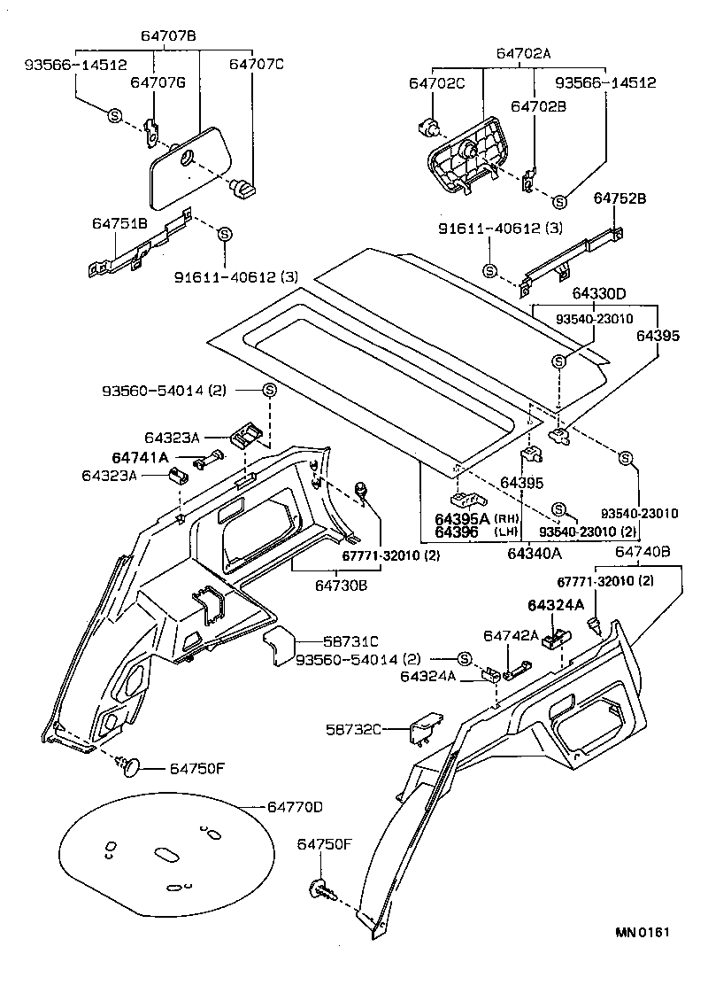 64733-12030 PAD, DECK TRIM SIDE, NO.1 product image