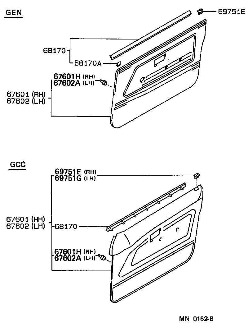 68101-12550 GLASS SUB-ASSY, FRONT DOOR, RH product image