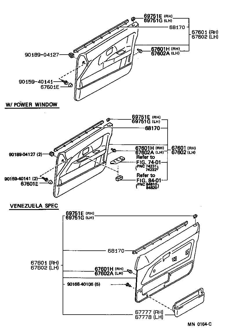 68101-12550 GLASS SUB-ASSY, FRONT DOOR, RH product image