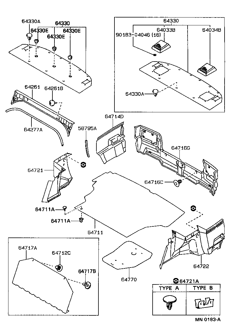 Toyota 64330-1A170-05 PANEL ASSY, PACKAGE TRAY TRIM