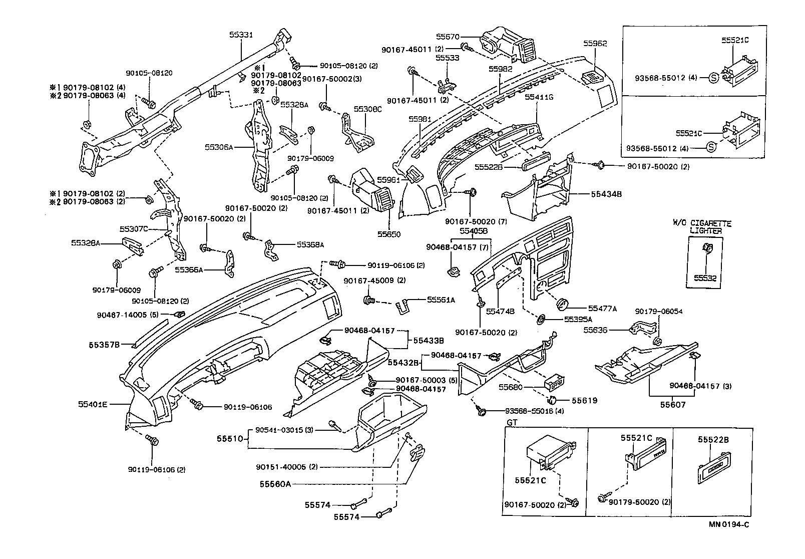 55366-12010 BRACKET, RADIO MOUNTING, NO.1 product image