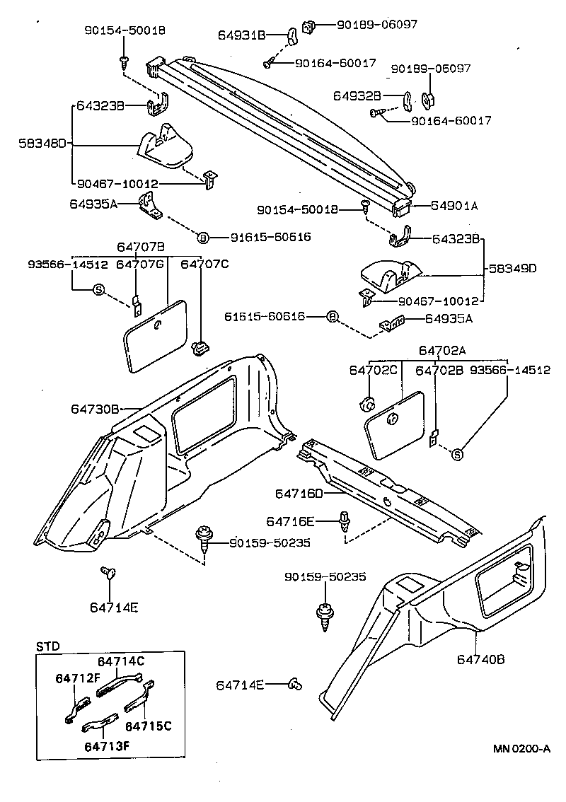 64733-12030 PAD, DECK TRIM SIDE, NO.1 product image