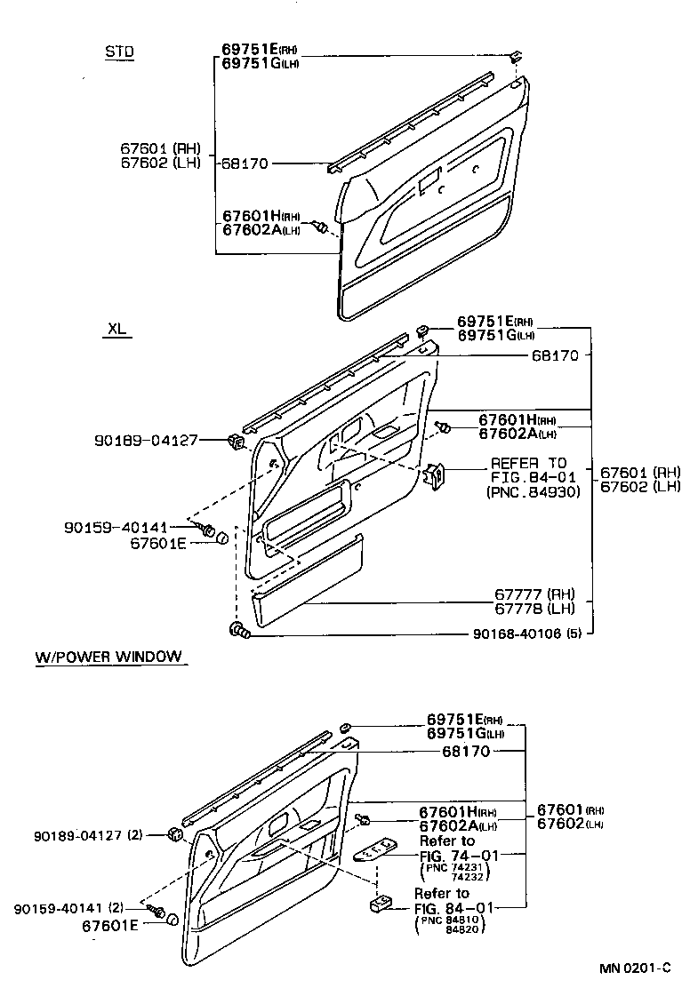 68101-12530 GLASS SUB-ASSY, FRONT DOOR, RH product image
