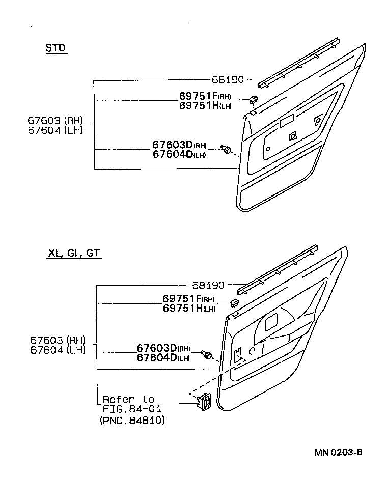 68113-12150 GLASS SUB-ASSY, REAR DOOR, RH product image